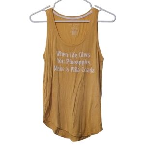 Grayson Threads Pina Colada Soft Yellow Tank Top Size Small